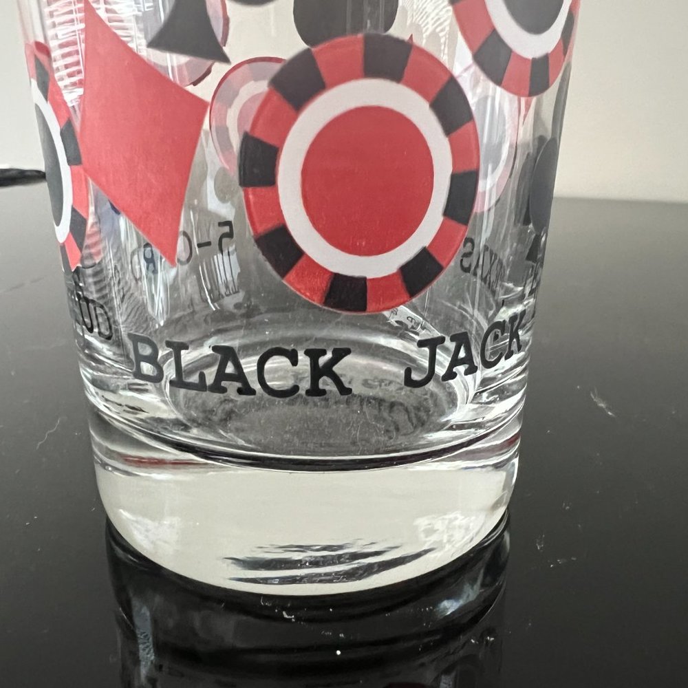 Vintage Poker  Drinking Glasses - Set of 5 - Picture 5 of 6